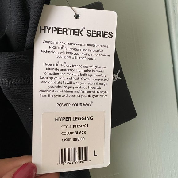 NWT Hypertek Leggings black large - Picture 5 of 7